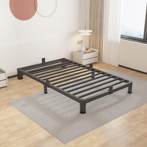 ROIL 4 Inch Twin Bed Frame Low Profile with Rounded Corner Mattress Baffle