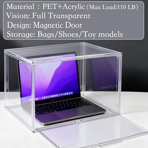 XXX-Large Tall Boot Organizer 3 Pack, 17.3x13x13'' Acrylic Display Case