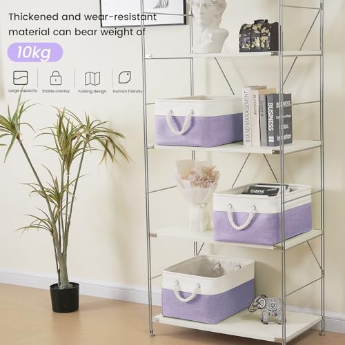 15.7x11.8x8.26 Inch Fabric Large Storage Bins with Handles 6 Pack