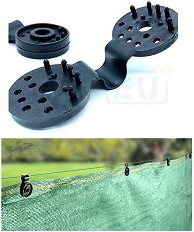Shade Cloth Clips, 50PC Garden Fabric Sunscreen Net Lock Grip Grommet, Heavy Duty Windproof Plastic Clamps Hooks for Greenhouse, Tarp, Mesh, Cover and Sun Shade Net.