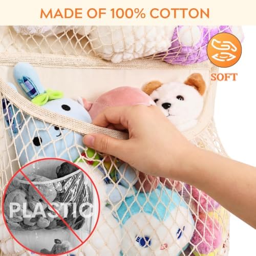 Ofiray-home Cotton Over The Door Stuffed Animal Storage