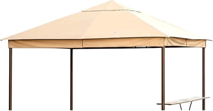 Garden Winds Custom Fit Replacement Canopy Top Cover Compatible with The RN73277 2010 Sonoma 10' x 10' Gazebo - Classic Sand, 350