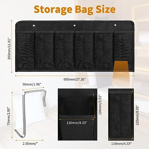 RVZONE RV Shoe Pockets 6 Large Pockets, Hanging Organizer with Sturdy Hooks