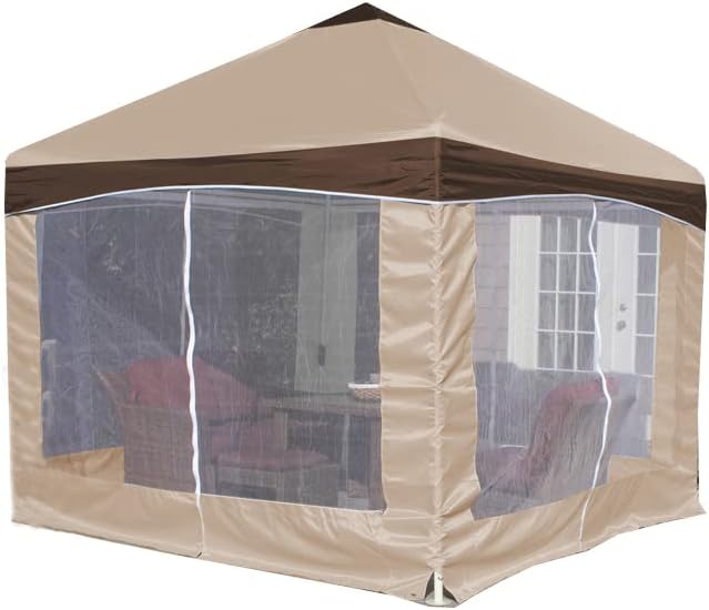King Canopy Garden Party Canopy with Cover Caramel Crme Cover/13' x13'