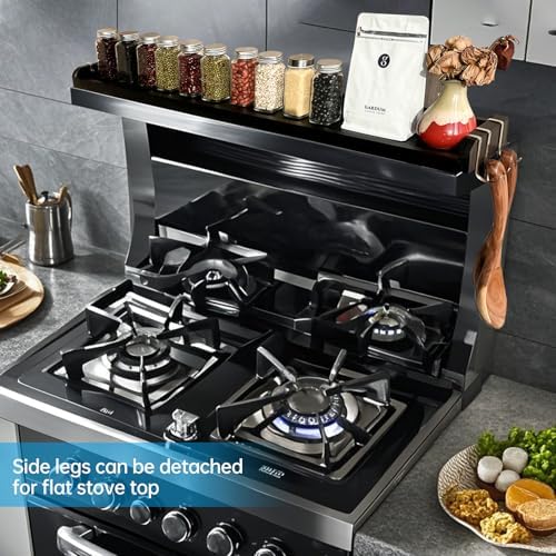 Bamboo Over the Stove Shelf,Shelf for Back of Stove Spice Rack Organizer