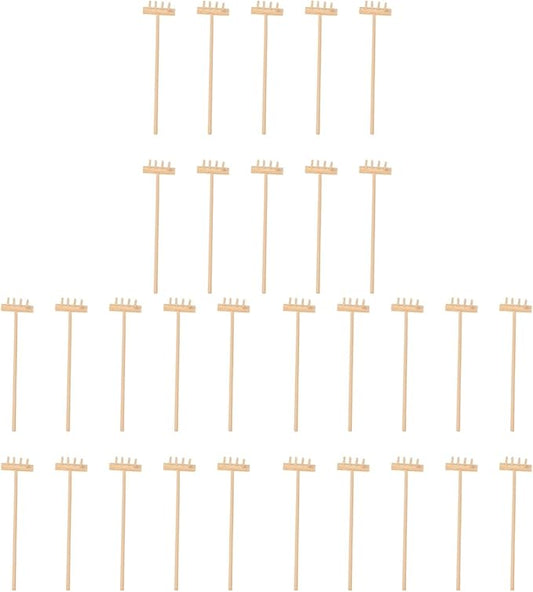 YARNOW 30 Pcs Mini Zen Garden Rakes Bulk, Miniature Sand Rake for Tabletop Meditation and Decorative Sandbox Accessories