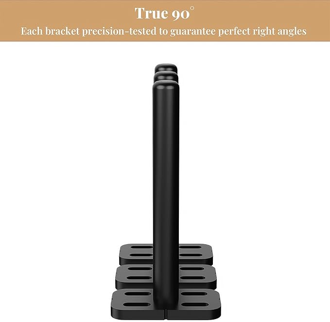 6pcs Wall Shelf Brackets Heavy Duty Floating Shelf Bracket Hidden,Invisible Black Shelving Brackets Decorative Floating Shelf Hardware Heavy Duty,Metal Shelf Support Bracket(6"-6pcs)