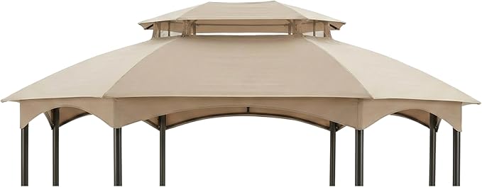 Garden Winds Durable 350 Replacement Canopy Top Compatible with Manhattan 10’ x 12’ Gazebo Model L-GZ1138PST - Beige