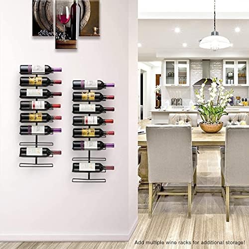 Sorbus Wall Mounted Wine Rack, Metal Bottle Rack (9 Bottle, 3 Pack)
