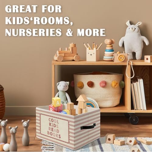 Reading Corner,Pink Book Decor Storage Bins Box