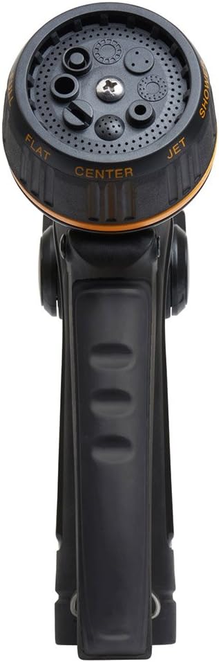 Melnor XT Metal Garden Hose Nozzle; Front Trigger with Flow Control; 8 Watering Patterns; 100% Metal Body with Fully Rubberized Slip Resistant Grip