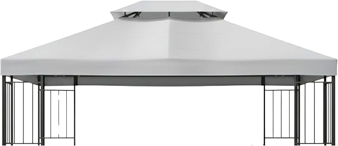 Garden Winds Reinforced Replacement Canopy Top Cover Compatible with The MSD236247917053 Mainstays 10' x 12' Easy Assembly Gazebo - Classic Stone, Riplock 350