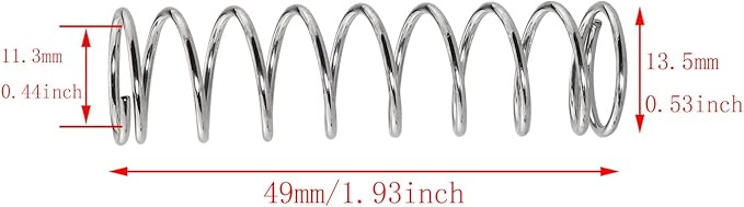 10PCS Pruner Pruning Shear Springs Compatible with Pruners and Trimming Scissors, Stainless Steel