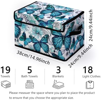 Stackable Clothes Storage Bins with Lids 3 Pack