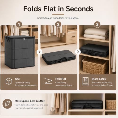 180L Spacious Moving Storage Bin - Large Capacity Zippered Fabric Organizer for Bedding & Clothes, Foldable Blanket Bag with Reinforced Handles for Quilts, Comforters & Moving Day，2：XL