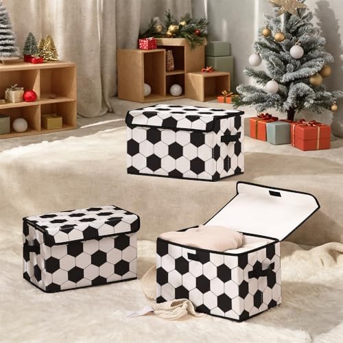 Stackable Clothes Storage Bins with Lids 3 Pack