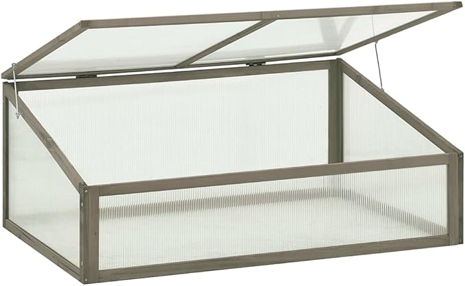 vidaXL Small Solid Firwood Collapsible Greenhouse in Grey