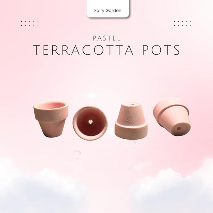 Mini Pastel Terracotta Pots for Micro Gardens – 30 Pack, 1.7” Tiny Breathable Clay Planters, Macaron Colors, for Moss, Fairy Gardens, Dollhouses, and Succulents (Yellow, 1.7 Inch)
