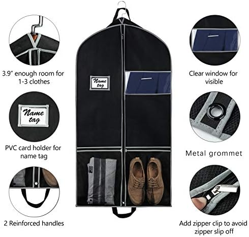 Zilink Suit Bag for Travel & Storage Suit Cover Protector for Closet 43in