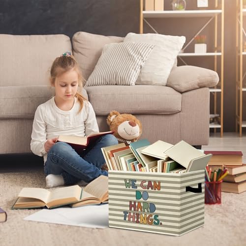 Rustic Boho Classroom Storage Bins Boxes with Handles