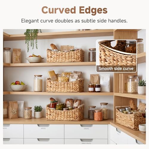 StorageWorks Extra Large Wicker Baskets with Handles, Hyacinth Basket,1Pack