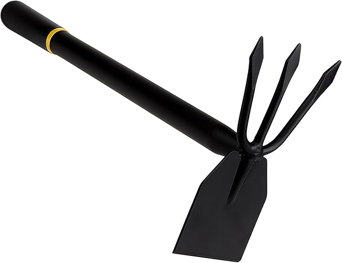 Hoe and Cultivator, Hoe Garden Tool, Hand Hoe Cultivator Garden Tool, Thickened Manganese Steel, Garden Hoe for Weeding, Planting, Loosening Soil, Digging，No Assembly Required