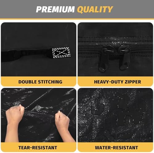 Mattress Bags for Moving and Storage, BETU Twin Mattress Protector Waterproof Mattress Cover with 8 Heavy Duty Handles and Zipper Extra Thick Moving Supplies for Dorm Bed Reusable (77x42x13.5 Black)
