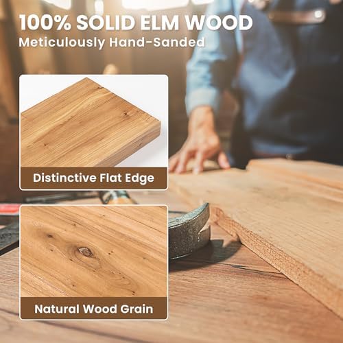 Acovy Extra Deep 72" Long Rustic Solid Wood Floating Shelves for Wall, Wall Shelves with Invisible Bracket for Living Room Bathroom Bedroom Kitchen, Set of 1, Natural
