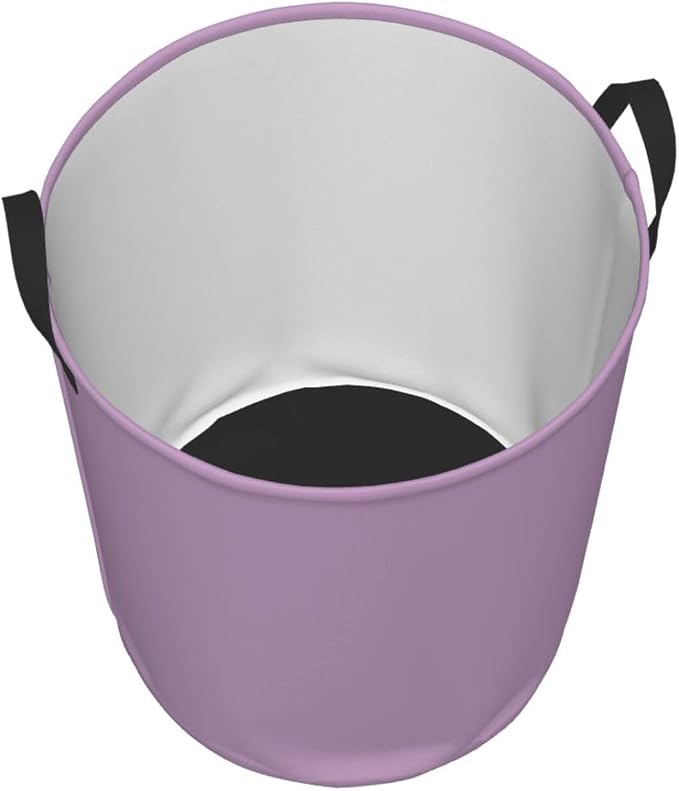 19.6" Large Laundry Hamper Bag, Purple Lilac Trend Color Collapsible Laundry Basket Dirty Clothes Organizer Washing Bin for Family Essentials Storage