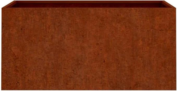 Corten Steel Planter Box Medium Durable Rusty Finish Outdoor Garden Planter for Vegetables Herbs Flowers 4 Pieces Industrial Design Sturdy Construction