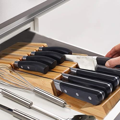 NIUXX Bamboo In-Drawer Knife Block Set for 9 Knives(Not Included)