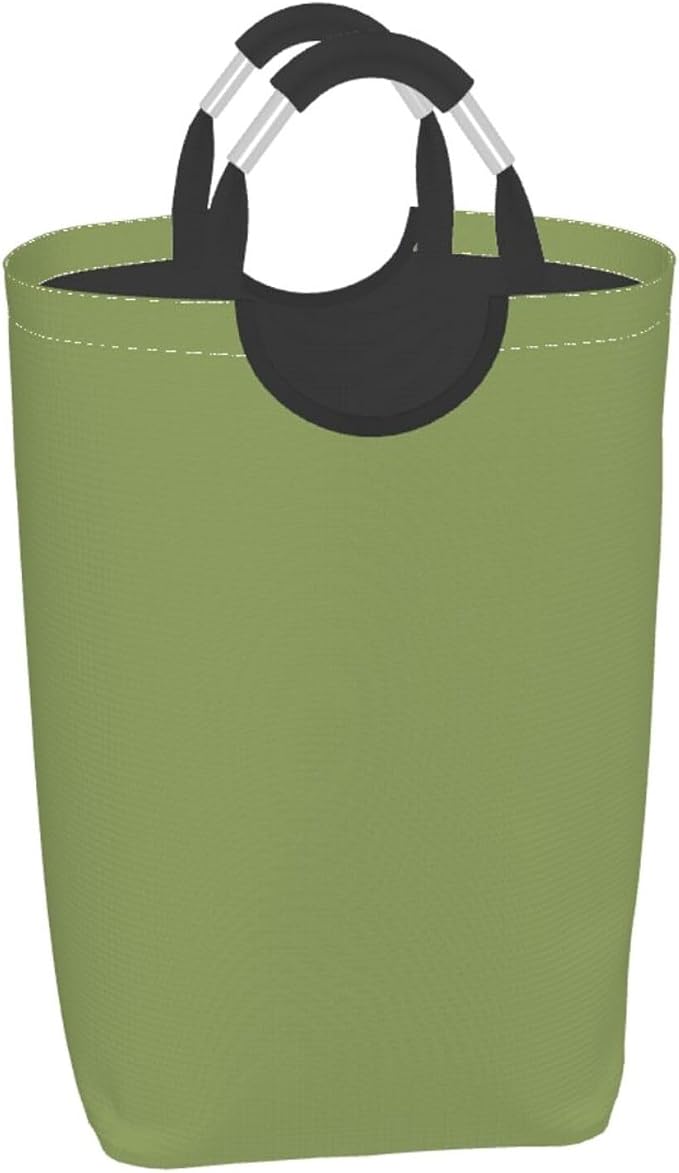 Large Laundry Hamper Bag, Light Green Trend Color Collapsible Laundry Basket Dirty Clothes Organizer Washing Bin for Family Essentials Storage