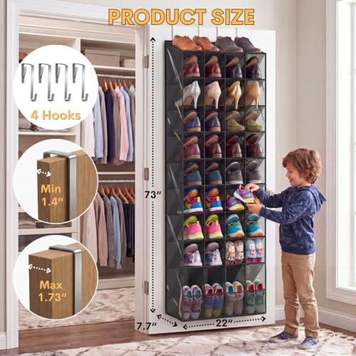 Ofiray-home Over the Door Shoe Organizer, 30-40 Pairs