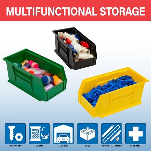 Akro-Mils 30230 AkroBins Plastic Storage Bins, 11"x5"x5", Stone, 12-Pack