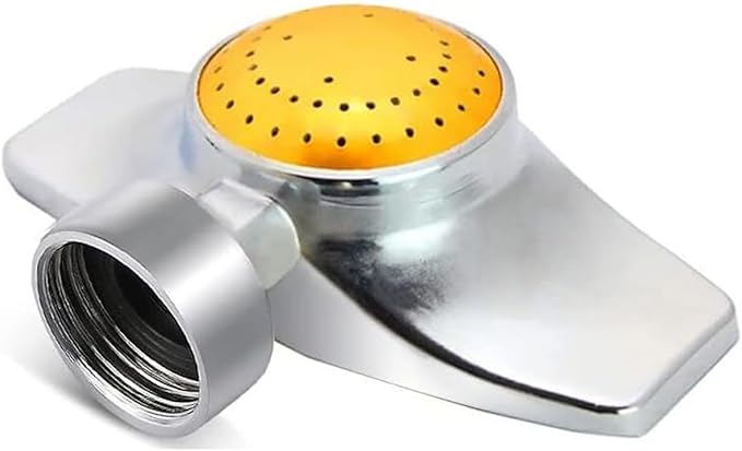 360 Degree Metal Spot Sprinkler,Small Sprinkler Garden for Small Areas Lawn Sprinklers for Yard Circle Pattern with Gentle Water Flow Garden Watering (1, Yellow)