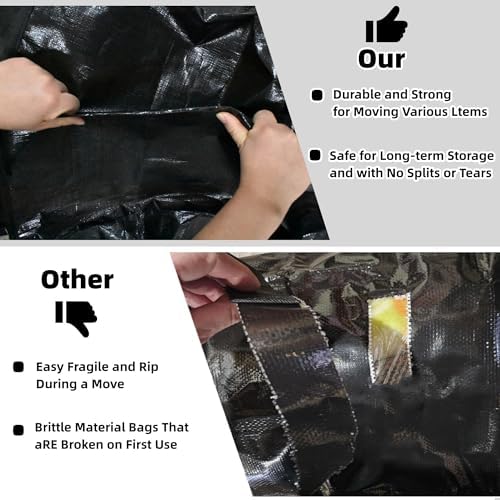 3 Pack 91L Storage Bags for Clothes, Moving Bags Heavy Duty Extra Large with Reinforced Handle, Storage Containers for Organizing Bedding, Blanket, Sheets, Pillows, Toys, Christmas Decorations