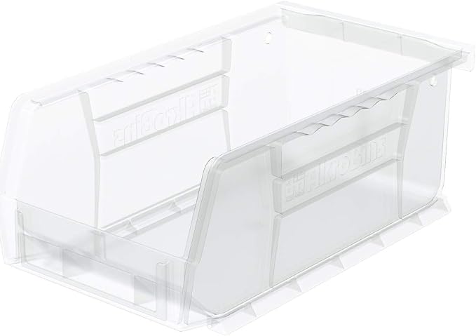 Akro-Mils 30220 AkroBins Plastic Storage Bins, 7"x4"x3", Clear, 24-Pack