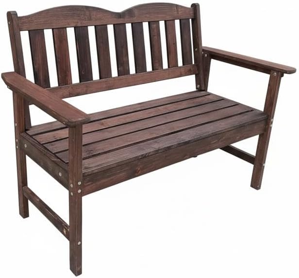 Garvee Garden Bench, 2-Person Poly Lumber Patio Bench,Slatted Patio Loveseat, for Use in Yard, Garden, Porch, or Park