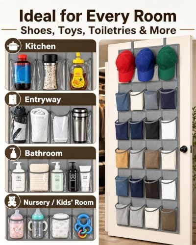 Over The Door Shoe Organizer - Space Saving Shoe Rack for Closet