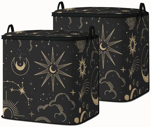 king comforter storage bag,blanket organizer with zipper 95L (2pack)
