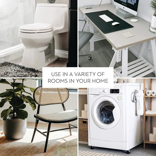 iDesign Small Plastic Bathroom Trash Can, Gray