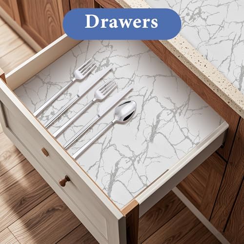 Drawer and Shelf Liner for Kitchen Cabinet: 23.6 in X 30 Ft Non Slip