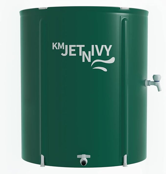 Rain Barrel Upgrade Anti-Collapse Collapsible Rainwater Collection System,Portable Water Storage Tank,Garden Water Catcher（Green,100G