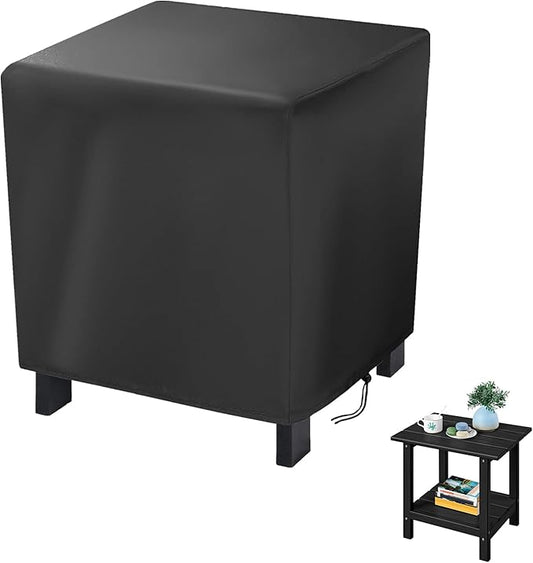 Outdoor Small Side Table Cover, 19 Inch Patio Small Side Table Cover for Outside,Waterproof Patio Furniture Covers, Heavy Duty Outdoor Furniture Covers- 19 x 15 X 18 Inch