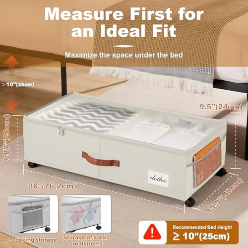 Under Bed Storage Container for Bedroom: