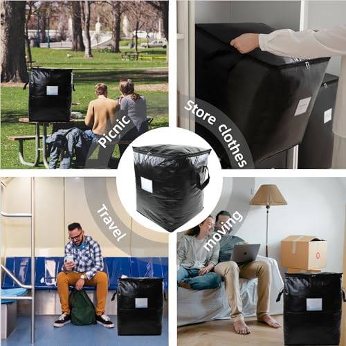 91L Storage Bags for Clothes, Moving Bags Heavy Duty Extra Large with Reinforced Handle, Storage Containers for Organizing Bedding, Blanket, Sheets, Pillows, Toys, Christmas Decorations