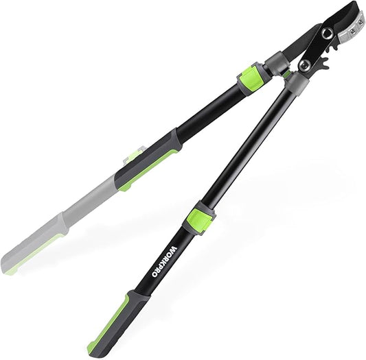 WORKPRO Extendable Anvil Lopper for Gardening, 25-37" Branch Cutter with 1.6" Cutting Capacity, Heavy-Duty Pruning Shear Featuring Gear System for Tree Trimming, Handheld Garden Shear with Sharp Blade