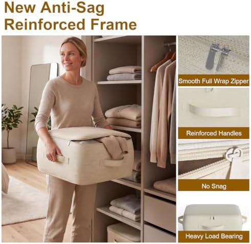 Higher Canvas Storage Bags with Reinforced Handles 1 Pack
