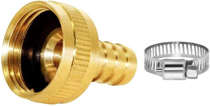 YOUHO 1PCS 3/4GHT(F) to 1/4 Barb Garden Hose Adapter Garden Hose to Pipe Fittings Connect, Garden Pipe Joint Extension Repair Fitting