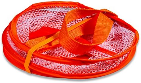 Handy Laundry Portable Shower Caddy – Collapsible Mesh Organizer with Handle, Quick Dry, Large Compartments for Dorm, College, Gym, Travel, Camp, Bathroom Essentials (Orange)